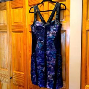 Aidan Matrix Black/Purple Cocktail Dress Sz 12